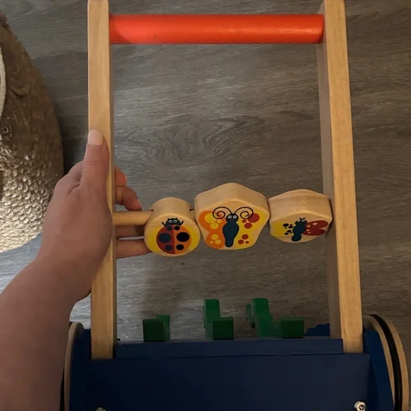 Melissa & Doug Blue and Green Crocodile Push Walker - Picture 2 of 4